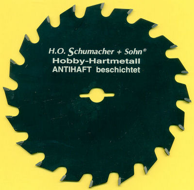 H.O. Schumacher+Sohn Hartmetallbestücktes Kreissägeblatt Hobby Feinzahn Ø 156,5 mm, Bohrung 12,7 mm (1/2)