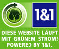 Diese Website läuft mit grünem Strom! Powered by 1&1.