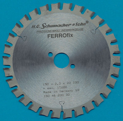 H.O. Schumacher+Sohn Hartmetallbestücktes Kreissägeblatt FERROfix, Ø 150 mm, Bohrung 20 mm