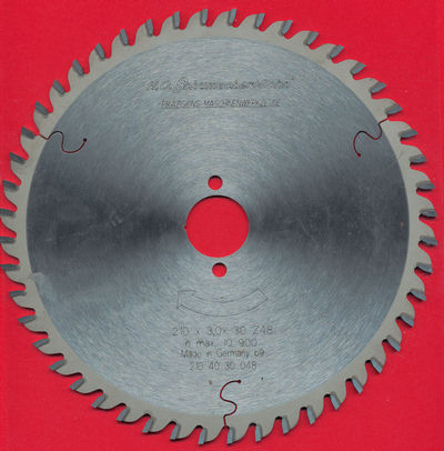 H.O. Schumacher+Sohn Hartmetallbestücktes Präzisions-Kreissägeblatt Ø 210 mm, Bohrung 30 mm