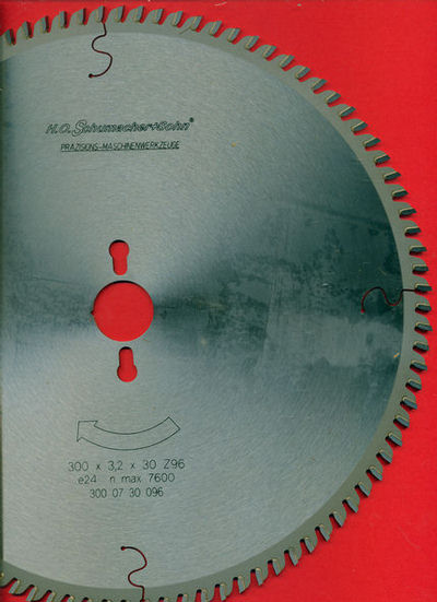 H.O. Schumacher+Sohn Hartmetallbestücktes Präzisions-Kreissägeblatt Feinstzahn, Ø 300 mm, Bohrung 30 mm