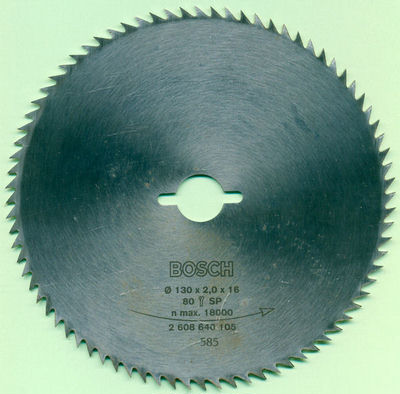 Bosch Chrom-Stahl-Sägeblatt-Sägeblatt Ø 130 mm, Bohrung 16 mm