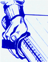 Das Schleifen einer runden Kante mit dem Kaindl Handpad mit Klett und Schlaufe